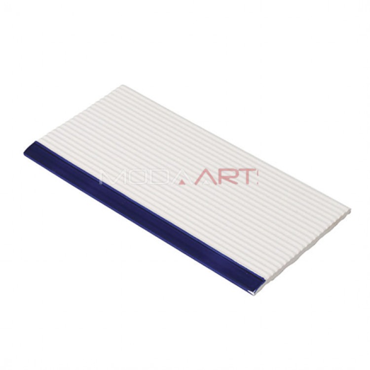 Kaymaz Çizgili Merdiven Kobalt 12x25cm